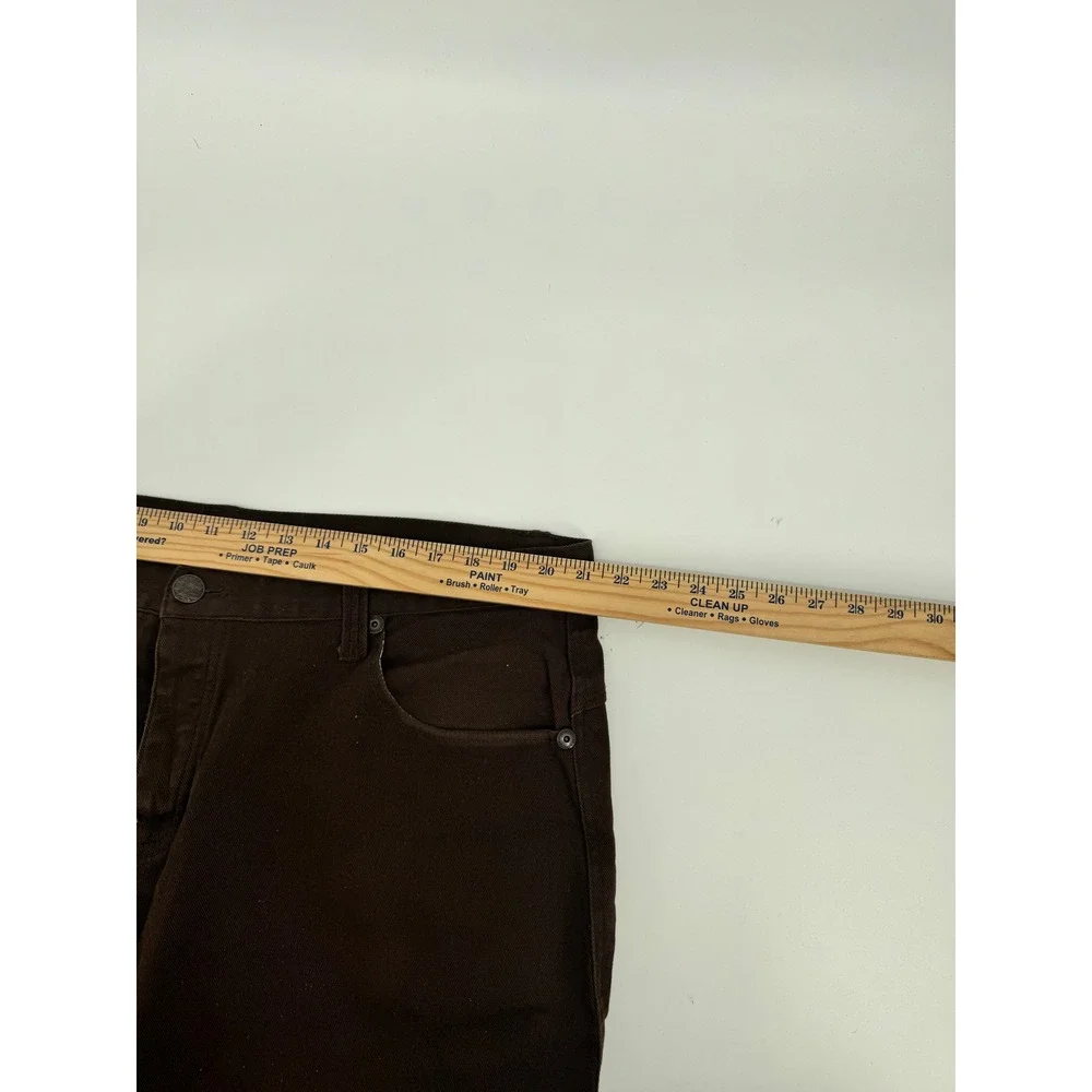 Y2K Parish‎ Brown Jeans 44 Straight Leg Cotton Casual Pants Hip Hop Button Fly